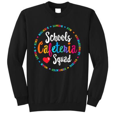 Support Team Matching Schools Cafeteria Squad Worker Crew Sweatshirt