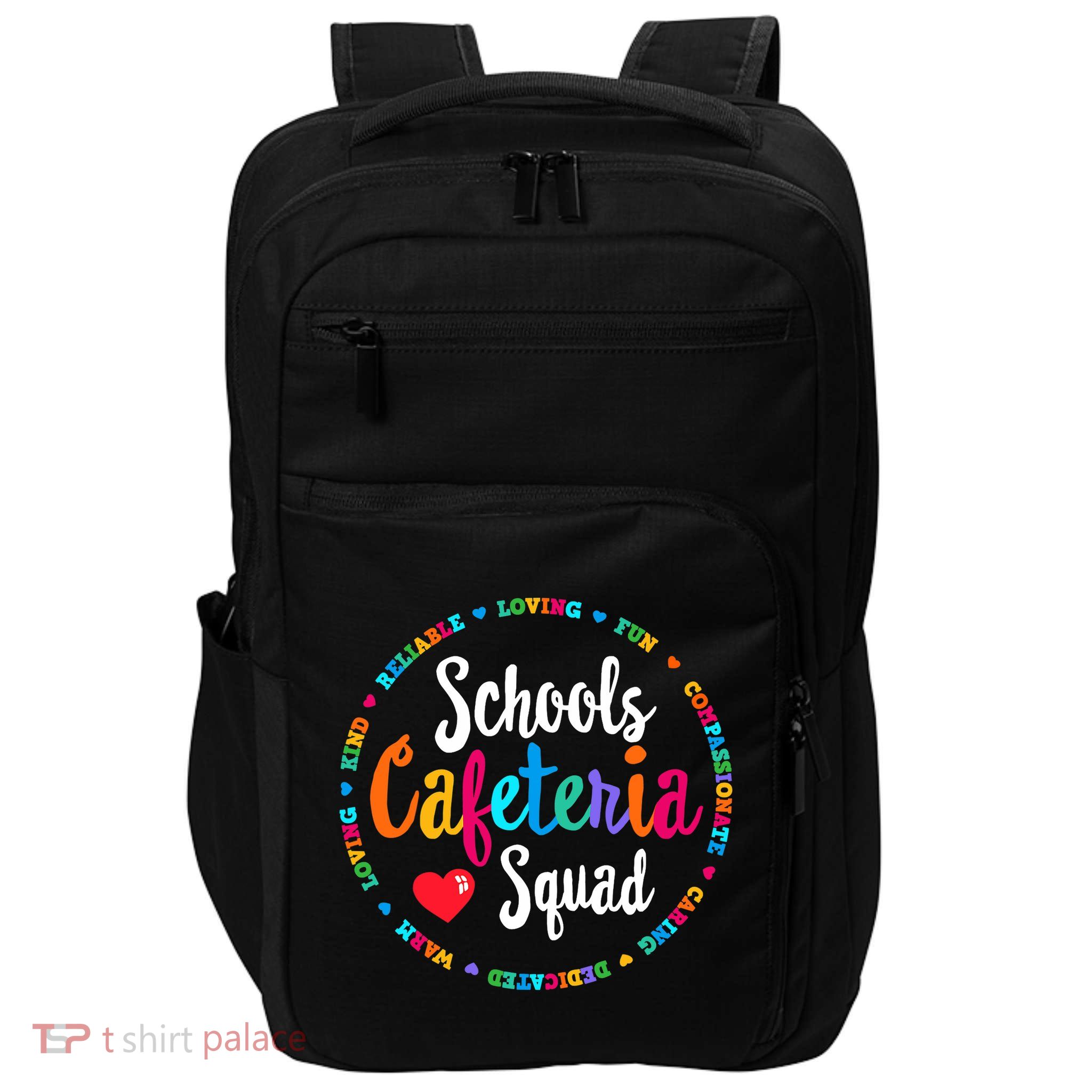 Support Team Matching Schools Cafeteria Squad Worker Crew Impact Tech Backpack