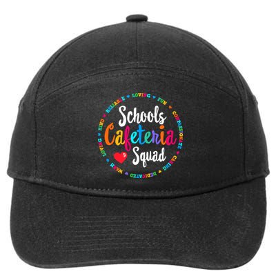 Support Team Matching Schools Cafeteria Squad Worker Crew 7-Panel Snapback Hat