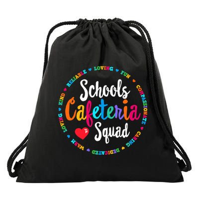 Support Team Matching Schools Cafeteria Squad Worker Crew Drawstring Bag