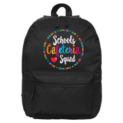 Support Team Matching Schools Cafeteria Squad Worker Crew 16 in Basic Backpack