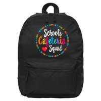 Support Team Matching Schools Cafeteria Squad Worker Crew 16 in Basic Backpack