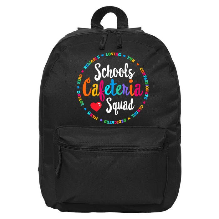 Support Team Matching Schools Cafeteria Squad Worker Crew 16 in Basic Backpack