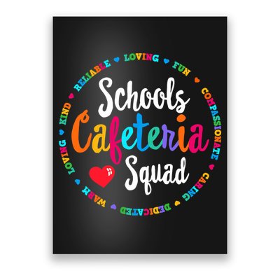 Support Team Matching Schools Cafeteria Squad Worker Crew Poster