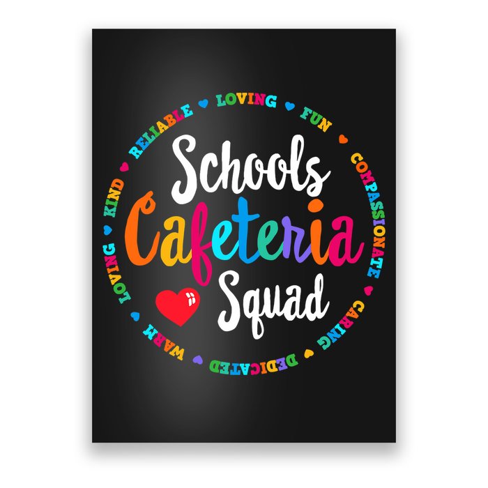 Support Team Matching Schools Cafeteria Squad Worker Crew Poster
