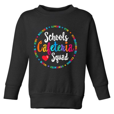 Support Team Matching Schools Cafeteria Squad Worker Crew Toddler Sweatshirt