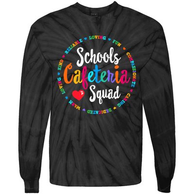 Support Team Matching Schools Cafeteria Squad Worker Crew Tie-Dye Long Sleeve Shirt