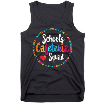 Support Team Matching Schools Cafeteria Squad Worker Crew Tank Top