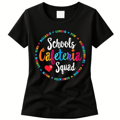 Support Team Matching Schools Cafeteria Squad Worker Crew Womens T-Shirt