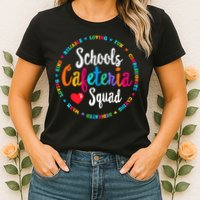 Support Team Matching Schools Cafeteria Squad Worker Crew Womens T-Shirt
