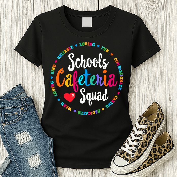 Support Team Matching Schools Cafeteria Squad Worker Crew Womens T-Shirt