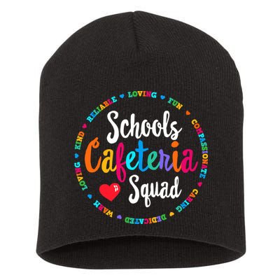Support Team Matching Schools Cafeteria Squad Worker Crew Short Acrylic Beanie