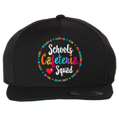 Support Team Matching Schools Cafeteria Squad Worker Crew Wool Snapback Cap