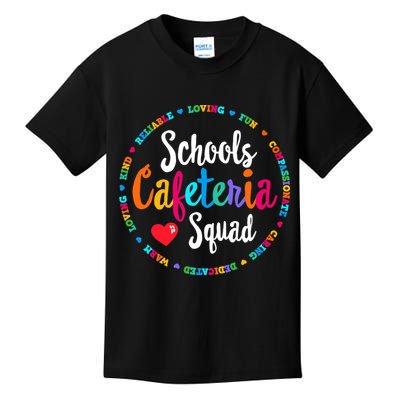 Support Team Matching Schools Cafeteria Squad Worker Crew Kids T-Shirt