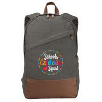 Support Team Matching Schools Cafeteria Squad Worker Crew Cotton Canvas Backpack