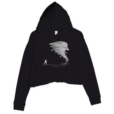 Stormchaser Tornado Meteorologist Storm Chasing Chaser Crop Fleece Hoodie