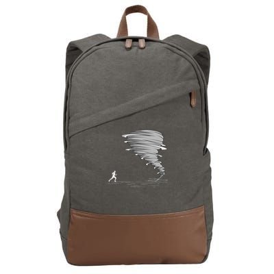 Stormchaser Tornado Meteorologist Storm Chasing Chaser Cotton Canvas Backpack