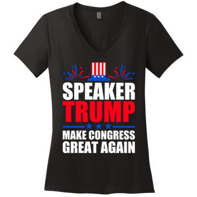 Speaker Trump Make Congress Great Again Women's V-Neck T-Shirt