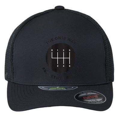 Save The Manuals Simple Graphic For Car Lovers Flexfit Unipanel Trucker Cap