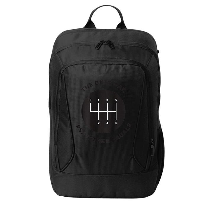 Save The Manuals Simple Graphic For Car Lovers City Backpack