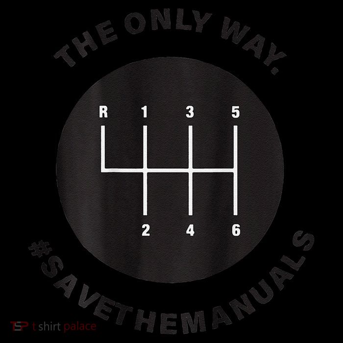 Save The Manuals Simple Graphic For Car Lovers Drawstring Bag