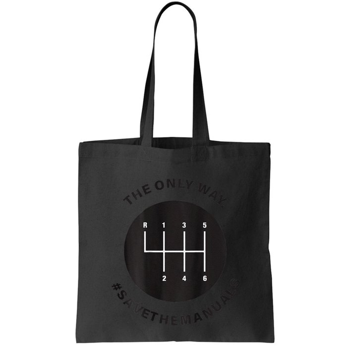 Save The Manuals Simple Graphic For Car Lovers Bag