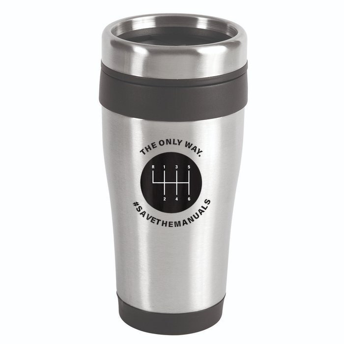 Save The Manuals Simple Graphic For Car Lovers 16oz Travel Tumbler