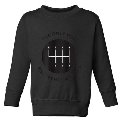 Save The Manuals Simple Graphic For Car Lovers Toddler Sweatshirt