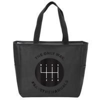 Save The Manuals Simple Graphic For Car Lovers Zip Tote Bag
