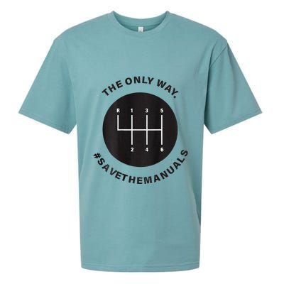 Save The Manuals Simple Graphic For Car Lovers Sueded Cloud Jersey T-Shirt