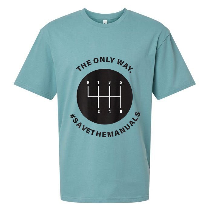 Save The Manuals Simple Graphic For Car Lovers Sueded Cloud Jersey T-Shirt
