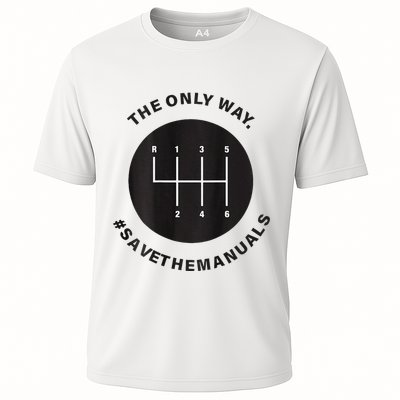 Save The Manuals Simple Graphic For Car Lovers Performance Shirt