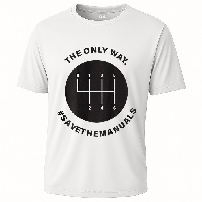 Save The Manuals Simple Graphic For Car Lovers Performance Shirt