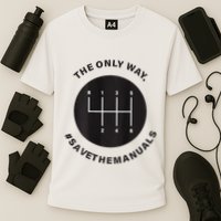 Save The Manuals Simple Graphic For Car Lovers Performance Shirt