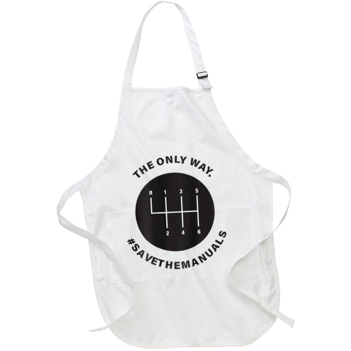 Save The Manuals Simple Graphic For Car Lovers Apron