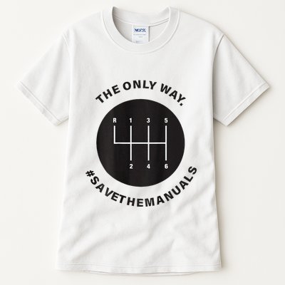 Save The Manuals Simple Graphic For Car Lovers Tall T-Shirt