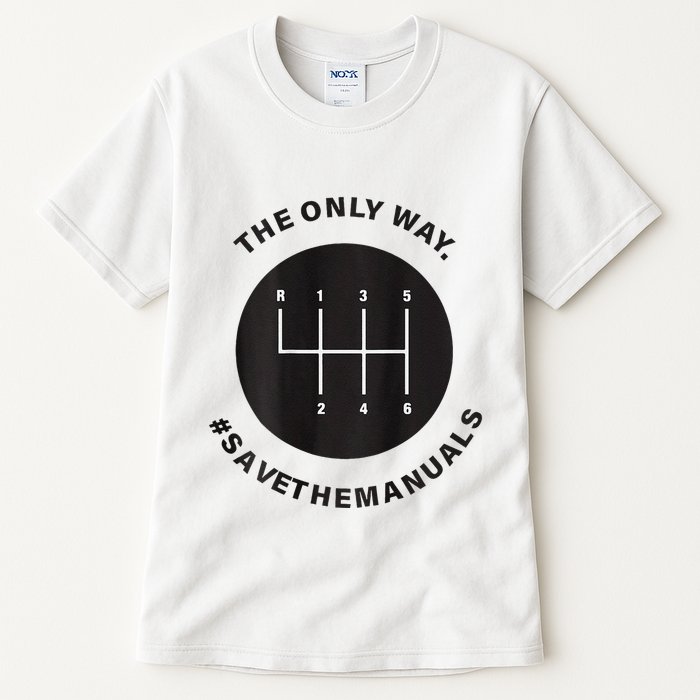Save The Manuals Simple Graphic For Car Lovers Tall T-Shirt