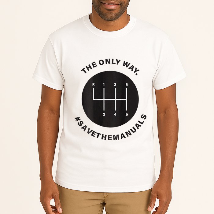 Save The Manuals Simple Graphic For Car Lovers Tall T-Shirt