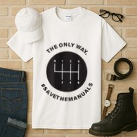 Save The Manuals Simple Graphic For Car Lovers Tall T-Shirt