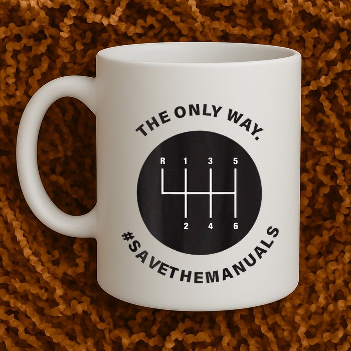 Save The Manuals Simple Graphic For Car Lovers Mug