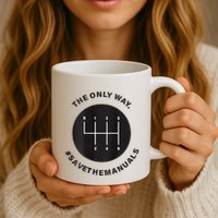 Save The Manuals Simple Graphic For Car Lovers Mug