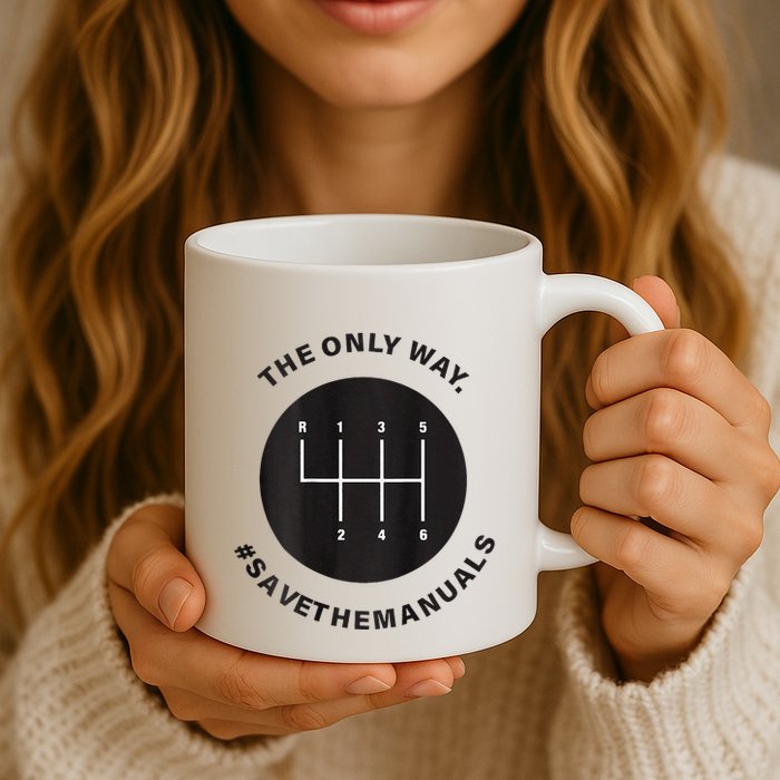 Save The Manuals Simple Graphic For Car Lovers Mug