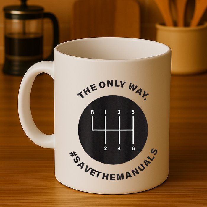 Save The Manuals Simple Graphic For Car Lovers Mug