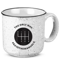 Save The Manuals Simple Graphic For Car Lovers 15oz Campfire Ceramic Mug