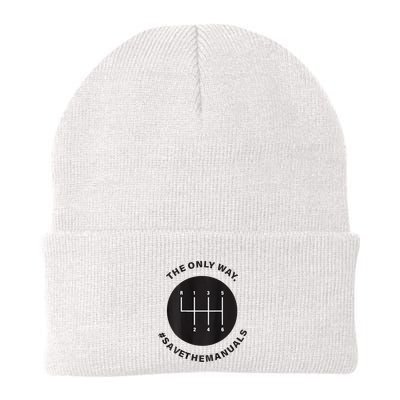 Save The Manuals Simple Graphic For Car Lovers Beanie