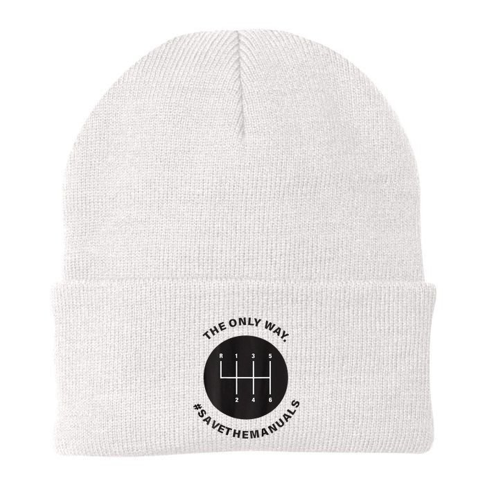 Save The Manuals Simple Graphic For Car Lovers Beanie