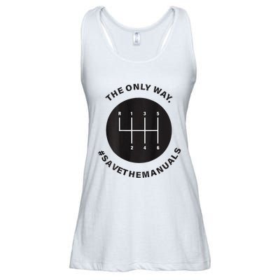 Save The Manuals Simple Graphic For Car Lovers Ladies Essential Flowy Tank