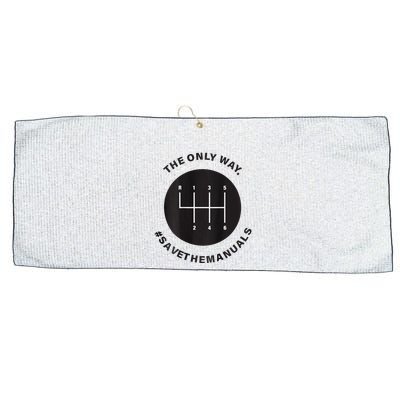 Save The Manuals Simple Graphic For Car Lovers Large Microfiber Waffle Golf Towel