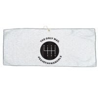 Save The Manuals Simple Graphic For Car Lovers Large Microfiber Waffle Golf Towel