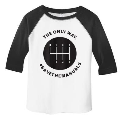 Save The Manuals Simple Graphic For Car Lovers Toddler Fine Jersey T-Shirt